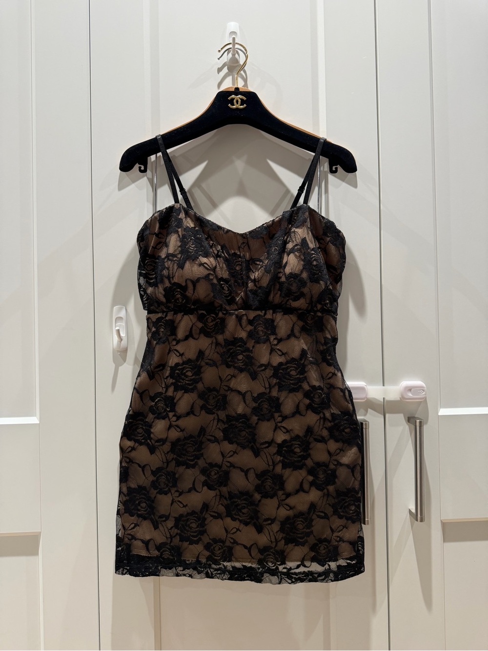 🖤 Elegant Black Floral Lace Mini Dress 🖤